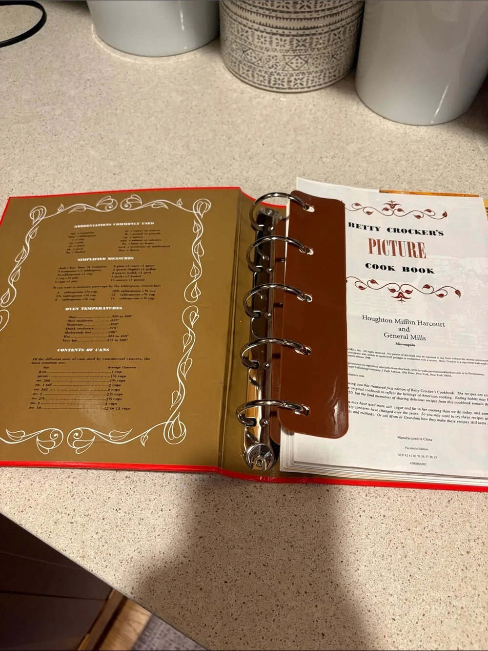 Betty Crocker's Picture Cook Book Binder - Facsimile Edition Cookbook